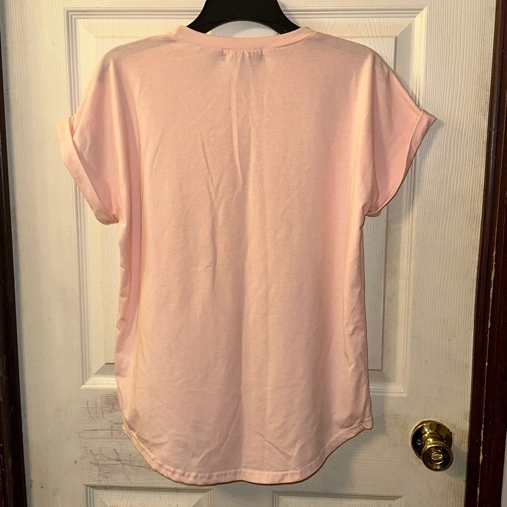 OntWelfth Size Medium Pink embroidered jeweled candy heart Valentine’s shirt - Picture 6 of 8
